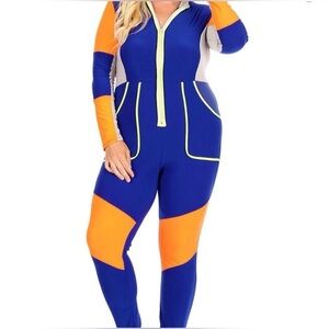 Color-block jumpsuit